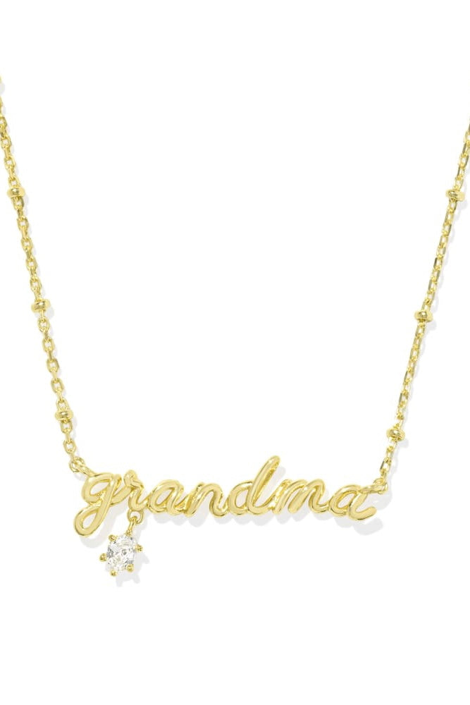 Grandma Gold Crystal Necklace