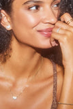 Ari Gold Pave Crystal Heart Earrings in White Crystal