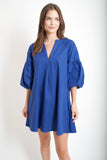 Puff Sleeve Shift Dress
