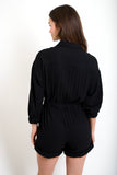 Black Utility Romper