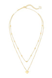 Ari Heart Multi Strand Necklace in Gold