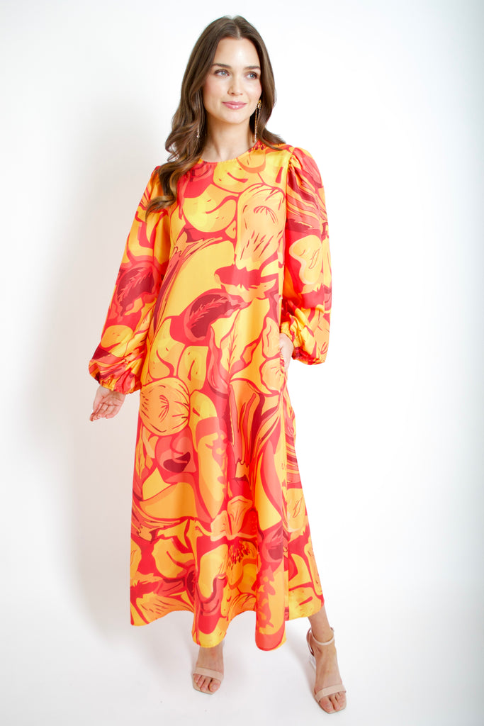 Sunset Abstract Maxi Dress