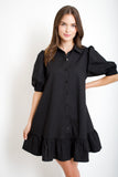 Levy Button Dress