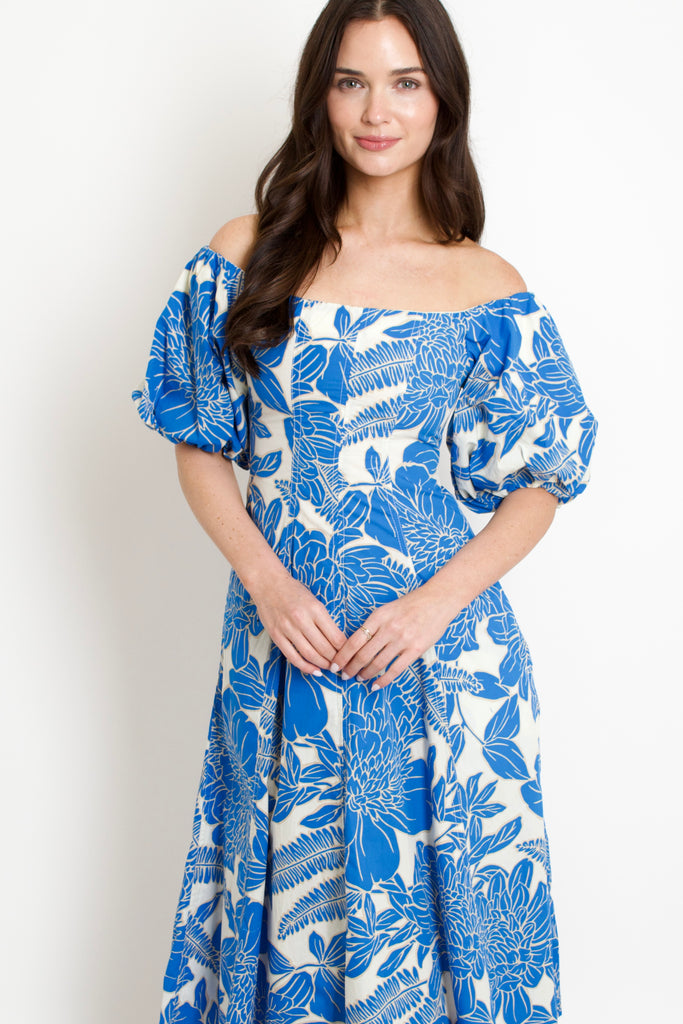 Riviera Floral Midi Dress
