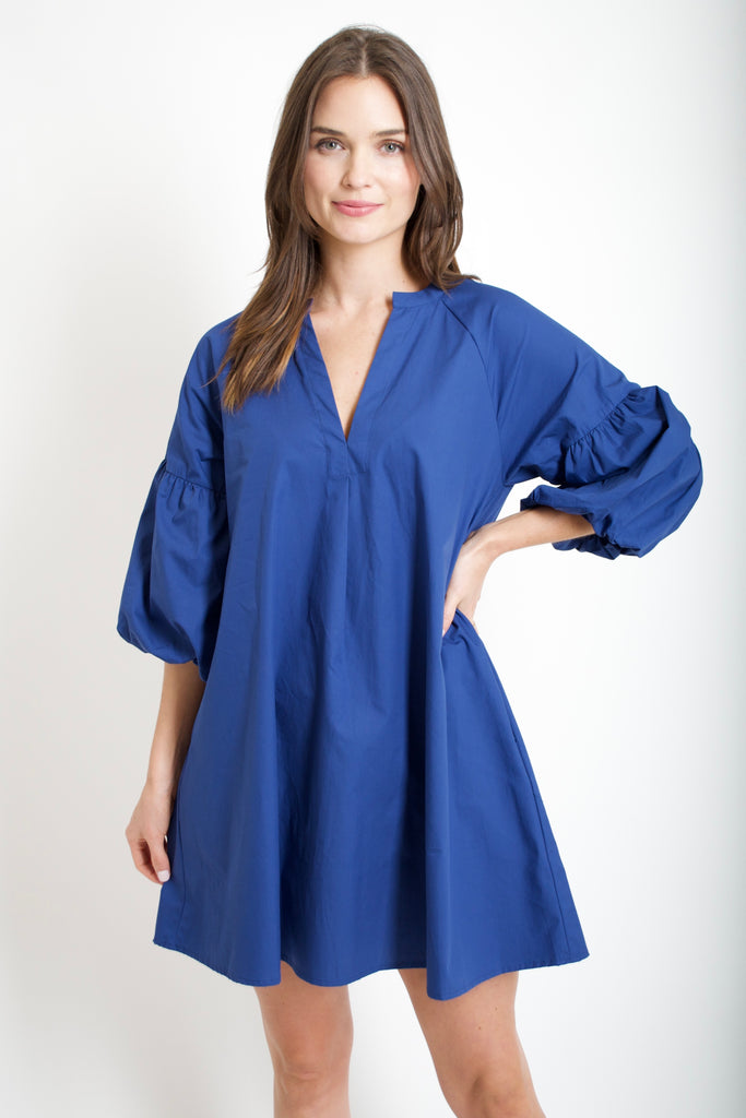 Puff Sleeve Shift Dress