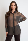 Espresso Organza Top