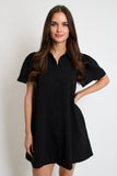 Onyx Button Dress
