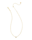 Mini Elisa Gold Satellite Short Pendant Necklace in Dichroic Glass