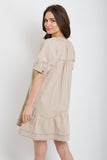 Stitch Khaki Dress