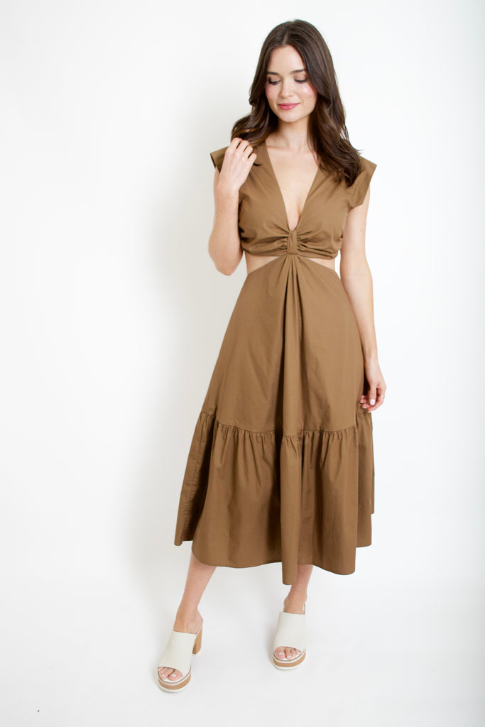 Torie Cut Midi Dress