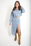 Rowan Denim Midi Skirt