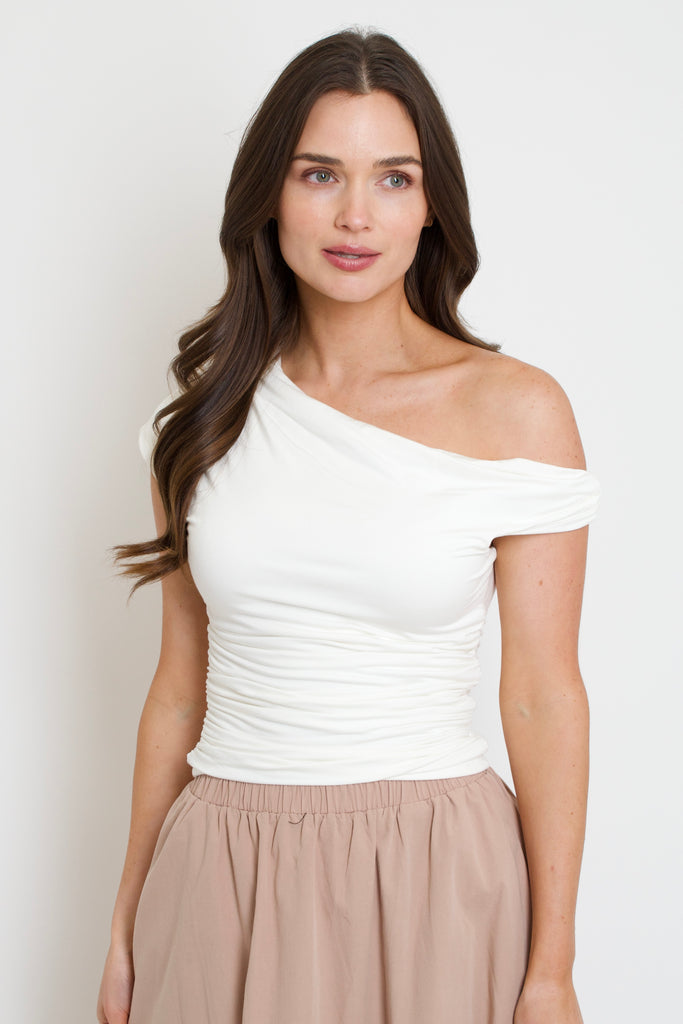 Alkia Twist Top // white