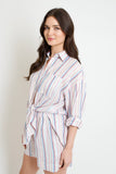 Angelina Linen Stripe Top