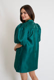 Kyla Puff Sleeve Dress // emerald