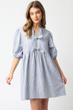 Jenny Linen Stripe Dress