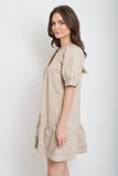 Stitch Khaki Dress