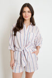Angelina Linen Stripe Top