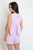 Lavender Breeze Pleats Top