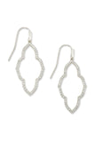 Abbie Silver Small Open Frame Earrings