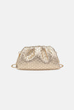Tate Woven Clutch // gold