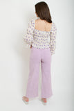 Tara Wide Leg Pant // white