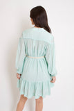 Mint Textured Tie Dress