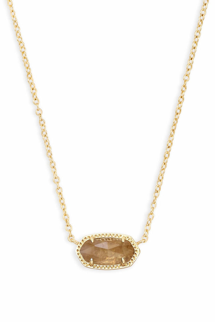 Elisa Gold Necklace in Orange Citrine