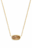 Elisa Gold Necklace in Orange Citrine