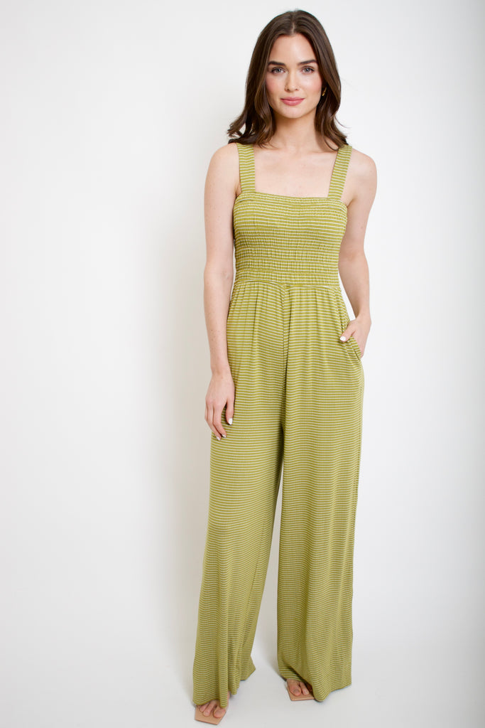 Knit Stripe Jumpsuit