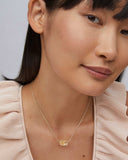 Elisa Gold Necklace in Orange Citrine