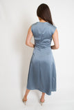 Allie Satin Midi Dress // slate