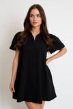 Onyx Button Dress