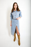 Rowan Denim Midi Skirt