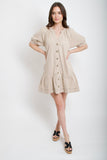 Stitch Khaki Dress