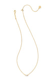 Juliette Gold Pendant Necklace in White Crystal