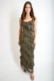Kendall Ruffle Midi Dress