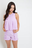 Lavender Breeze Pleats Top