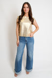 Mia Metallic Knit Top