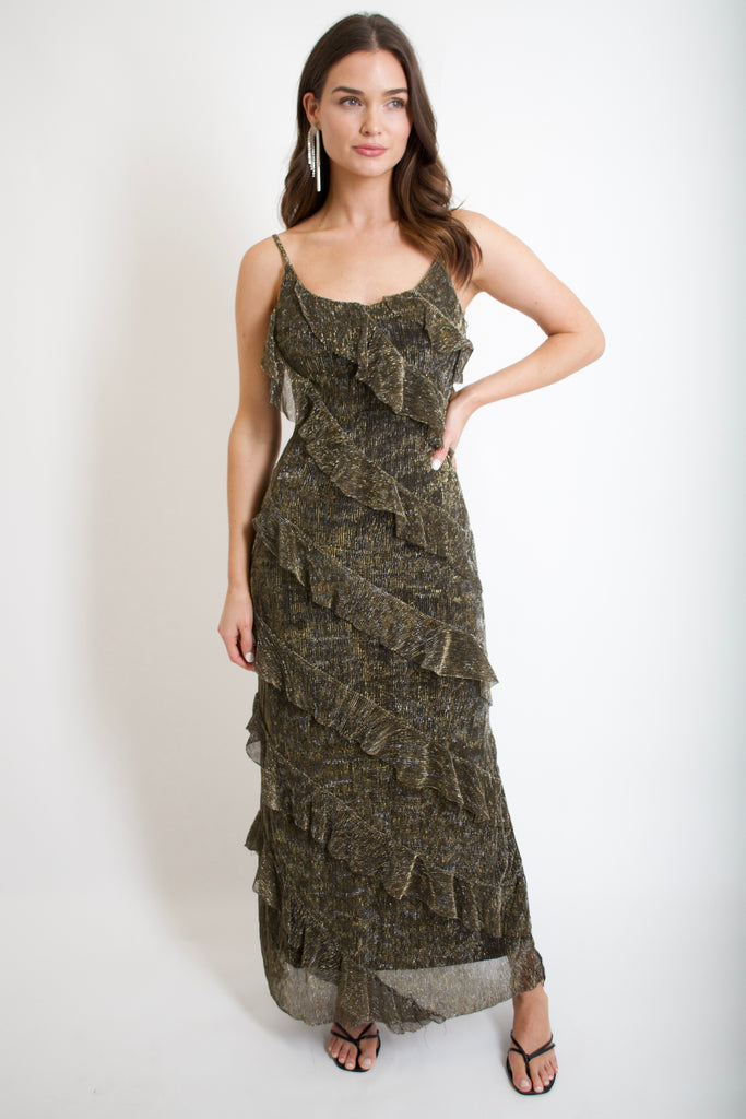 Kendall Ruffle Midi Dress