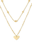 Ari Heart Multi Strand Necklace in Gold
