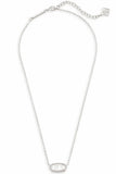 Elisa Silver Pendant Necklace in Ivory Mother-of-Pearl