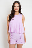 Lavender Breeze Pleats Top