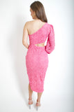 Pink Lace Midi