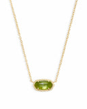 Elisa Gold Necklace in Peridot Illusion