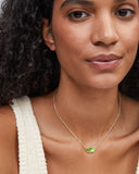 Elisa Gold Necklace in Peridot Illusion