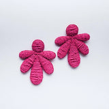 HELLO EDIE // Beaded Fan Earring PINK