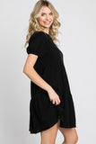 Black Gauze Dress // curvy