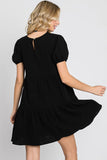 Black Gauze Dress // curvy