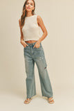 Mara Distressed Wide Leg