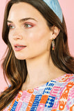 HELLO EDIE // Gemstone Baguette Hoops